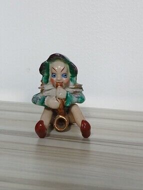 Vintage Ceramuc Pixie Elf Musician Figurine